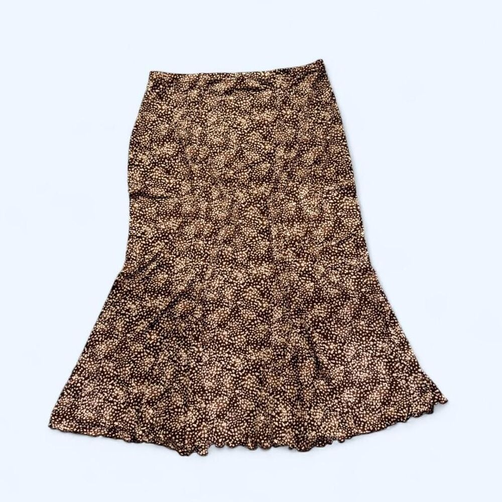 Briggs New York Women's Patterned Brown and Cream Skirt